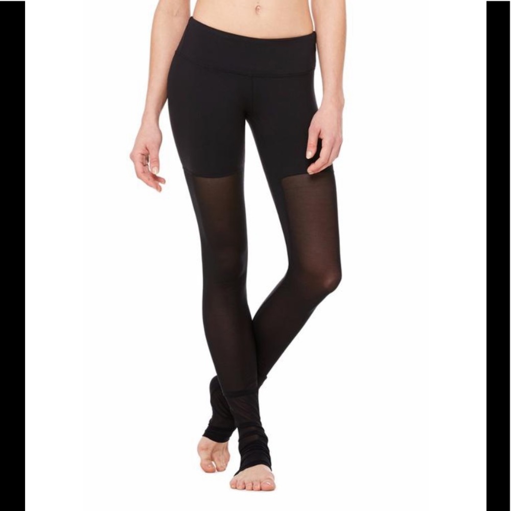 Alo mesh goddess leggings black size S